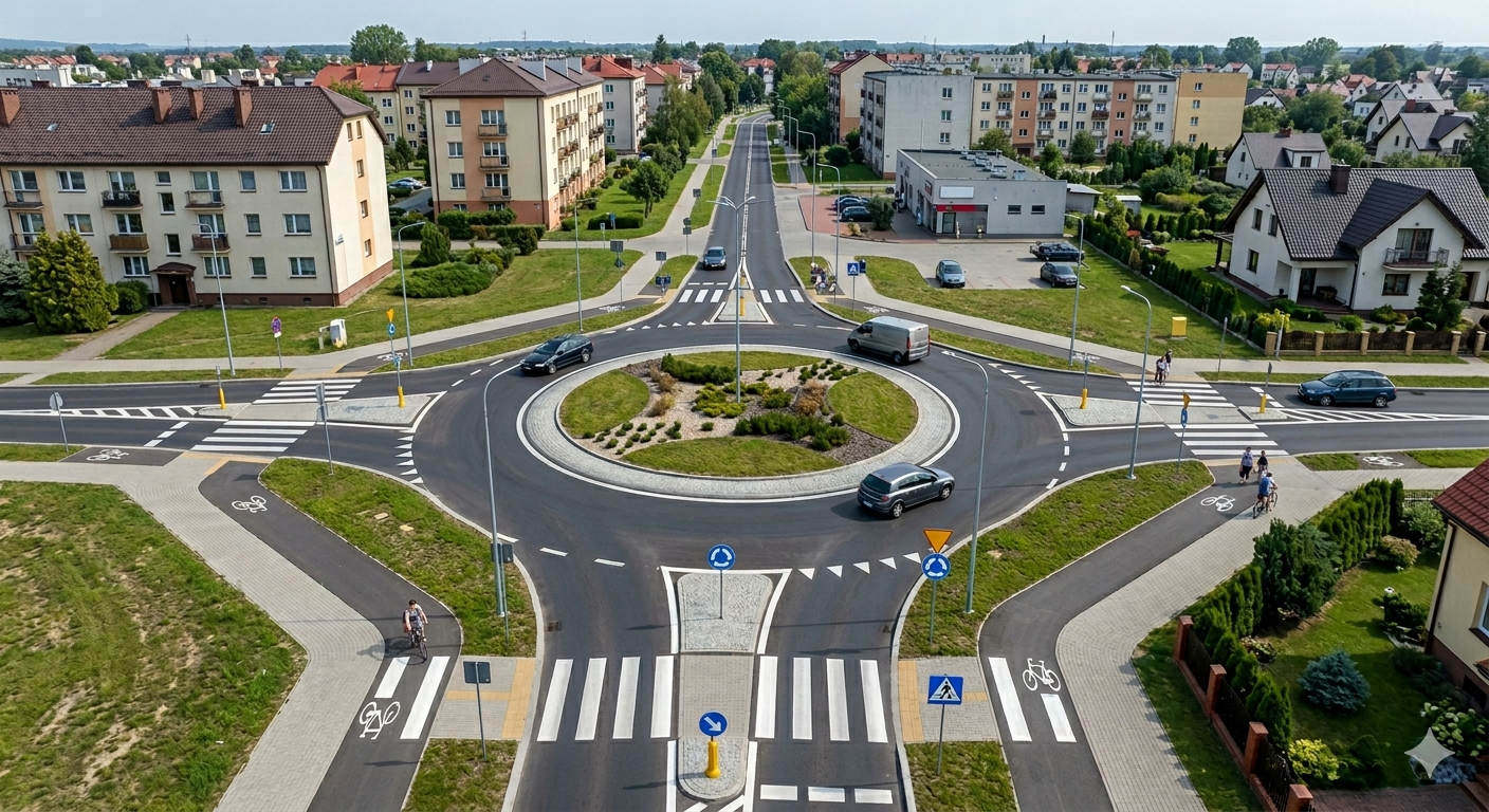 Gotowe rondo - realizacja projektu dokumentacji drogowej